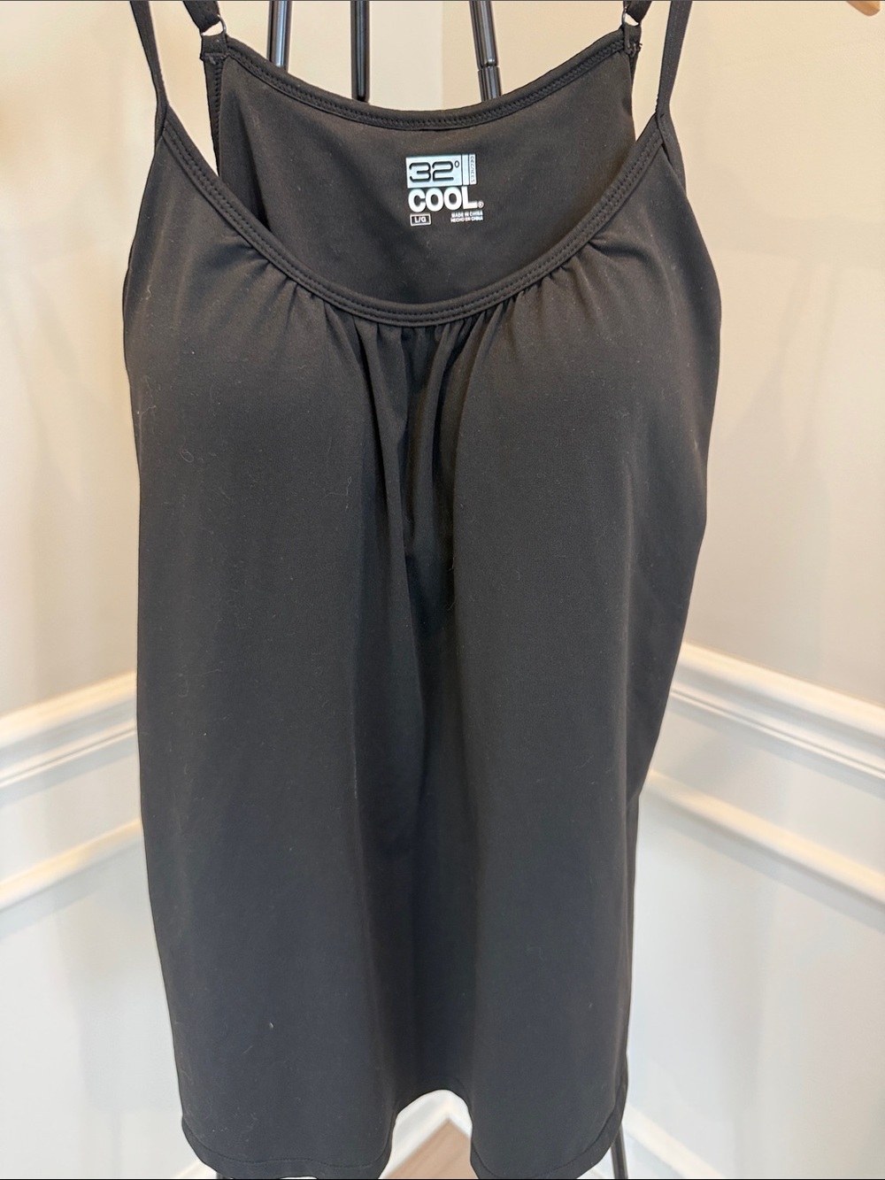 Decree Black Scoop Neck Tank Top with built in bra